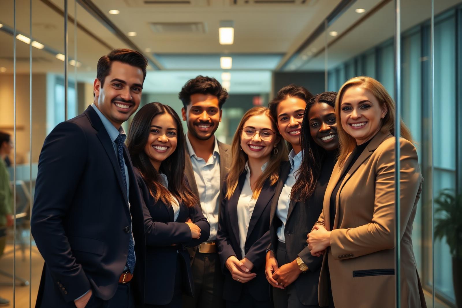 Diverse team of recruitment consultants